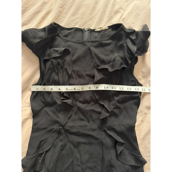 For Love & Lemons Womens S Black Cap Ruffle Mockingbird Shift Dress Babydoll - Picture 7 of 9